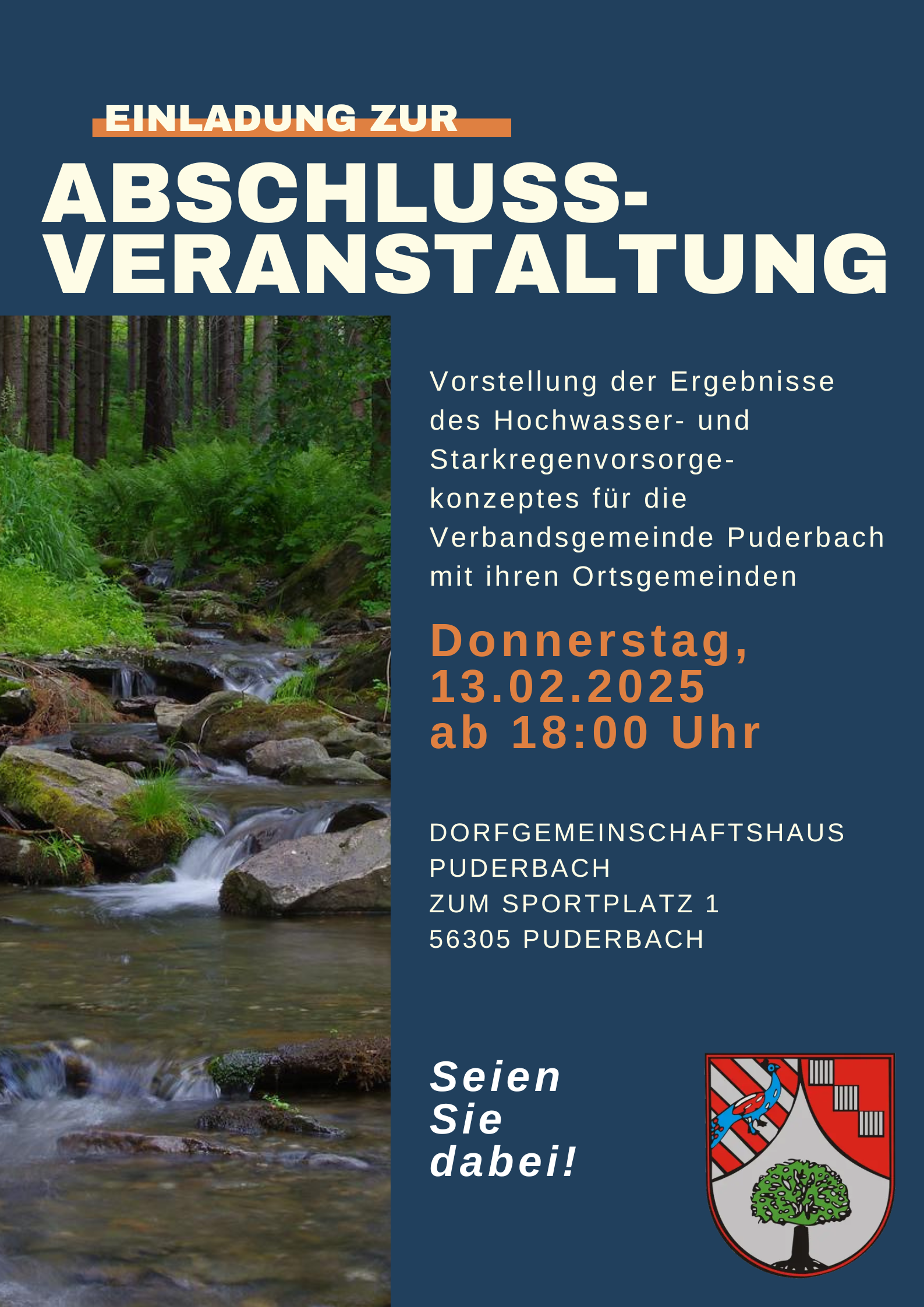 Blau-grünes Klimawandel-Veranstaltungsposter - 1