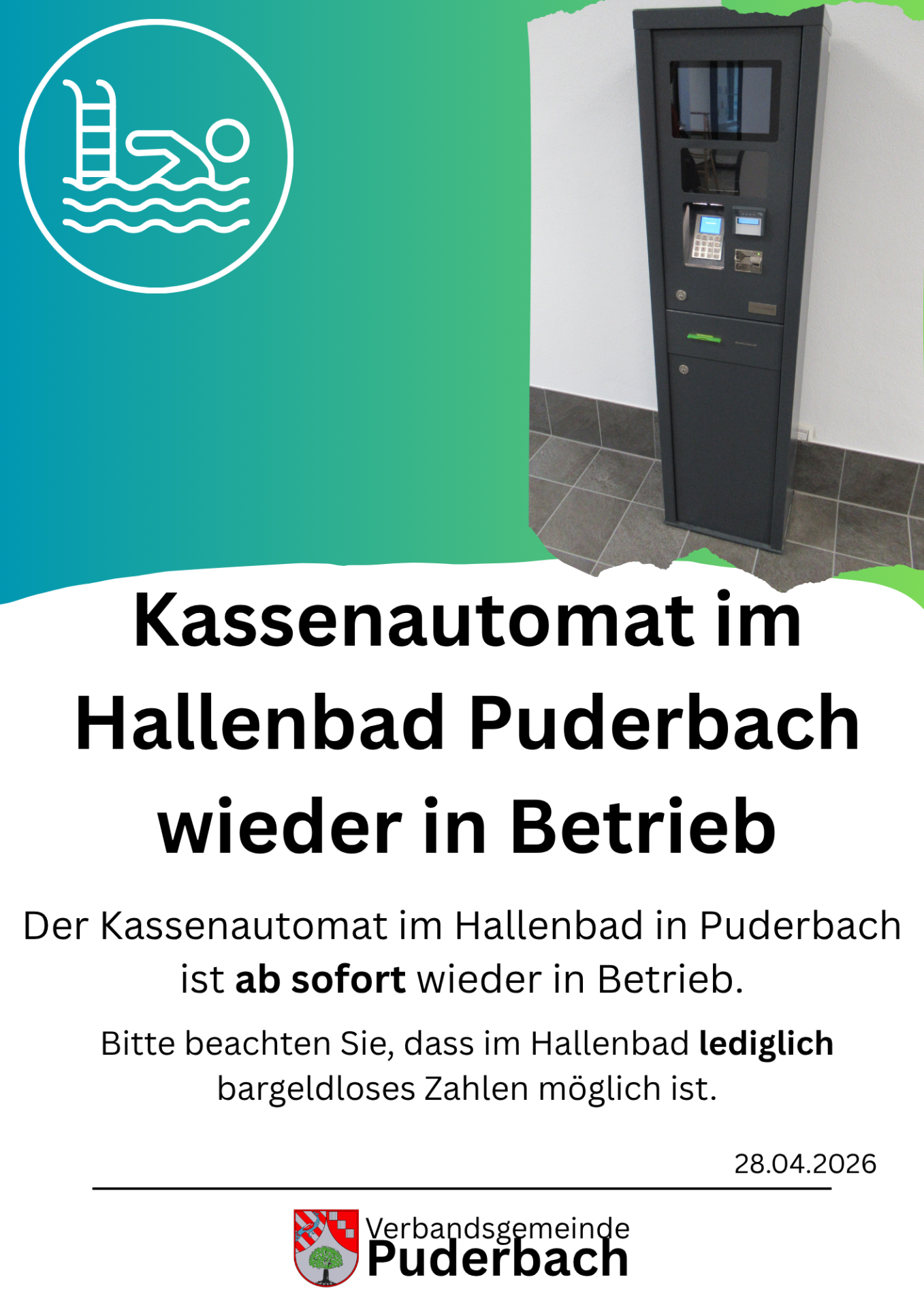 Hallenbad Kassenautomat - 1