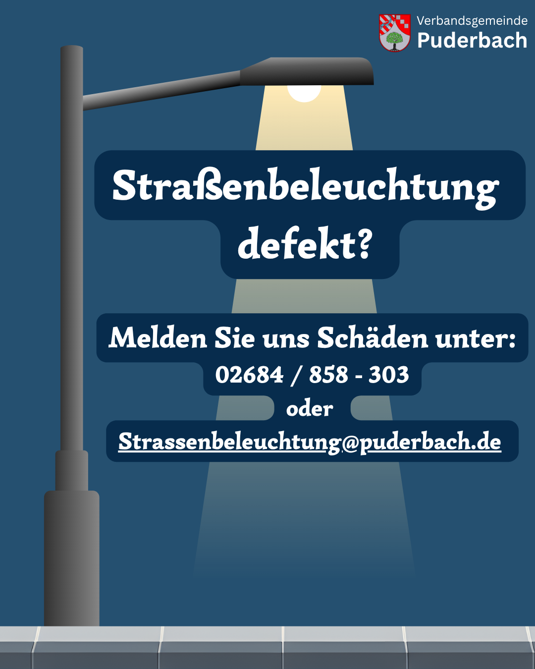 Straßenbeleuchtung defekt - 1 Straßenbeleuchtung defekt - 1
