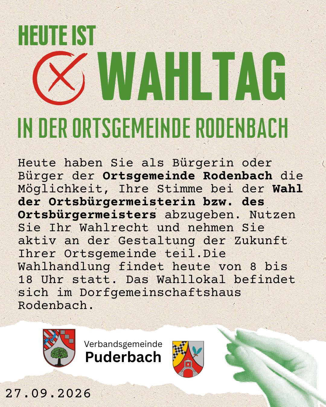 Rot Beige Modern Bold Kreuz Stimme Deutschland Wahl Instagram Beitrag - 1 Rot Beige Modern Bold Kreuz Stimme Deutschland Wahl Instagram Beitrag - 1